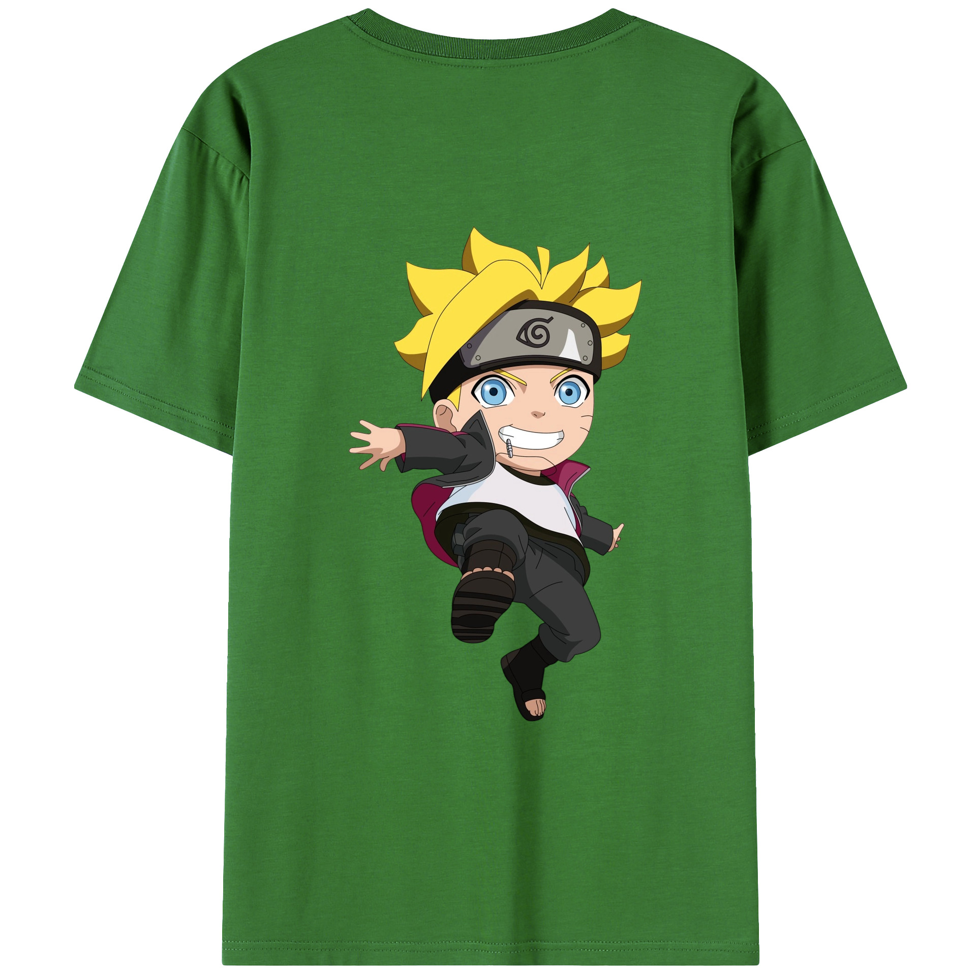 （画像用） NARUTO -ナルト- うずまき ボルト Uzumaki Boruto レディース半袖Tシャツ(バックプリント)